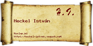 Heckel István névjegykártya