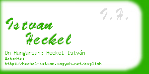 istvan heckel business card